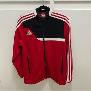 Adidas Track Jacket - Black/Red/White